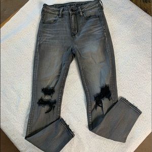 ❤️HiRise Smoky Gray/Brown Jeans